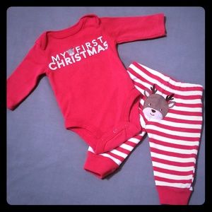 Carter's nb My First Christmas Set